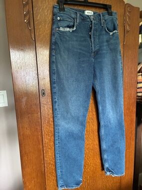 Agolde Medium Blue Slim Straight Jeans- 27